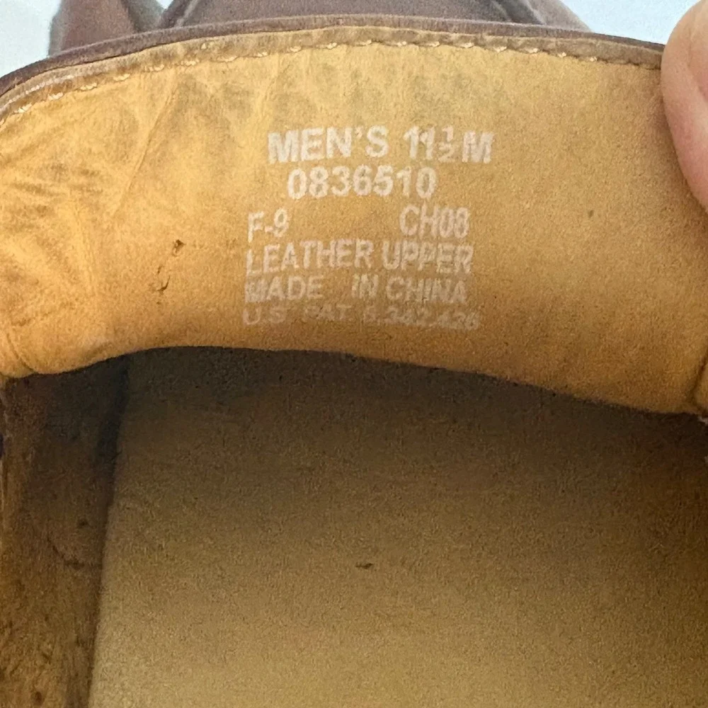Sperry Gold Cup Vibram Loafers Men's 11.5M Brown‎ Leather Moccasin Slip‑On